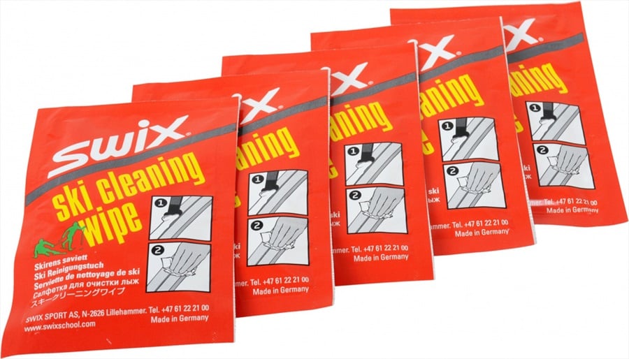 Swix 5 Pack Snowboard Ski Cleaning Wipes Remove Wax