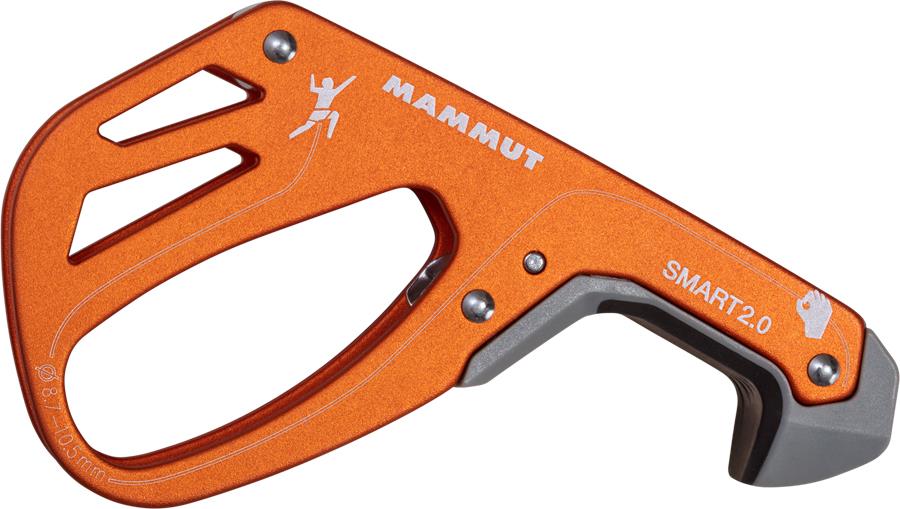 Mammut Smart 2.0 Rock Climbing Belay Device Single Rope Dark Orange