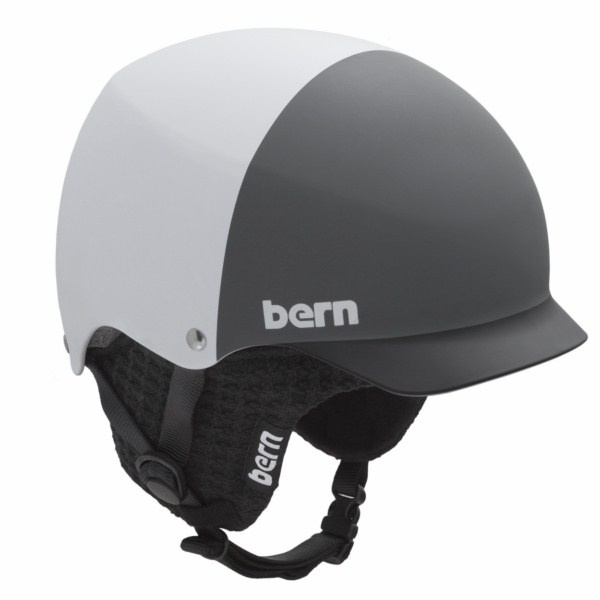 Bern Baker EPS Audio Winter Snowboard Helmet, M, White Hatstyle