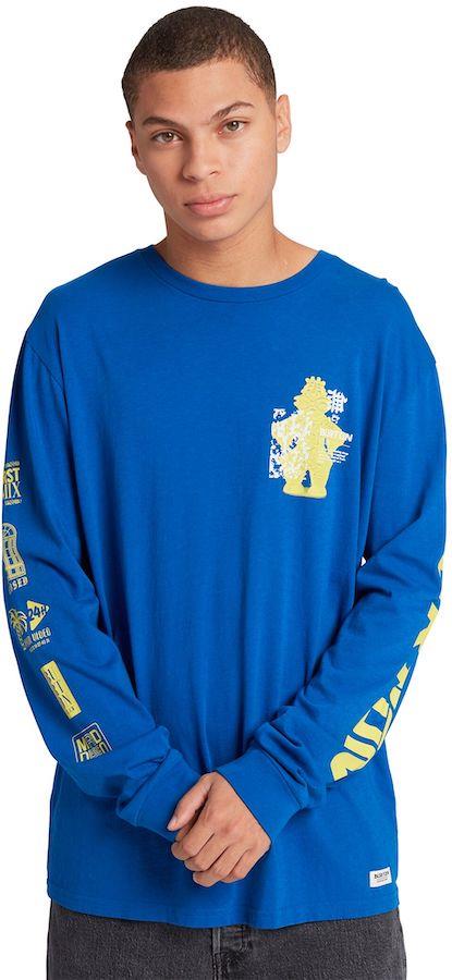 Burton Alberta Men's Long Sleeve Cotton T-shirt, M Lapis Blue