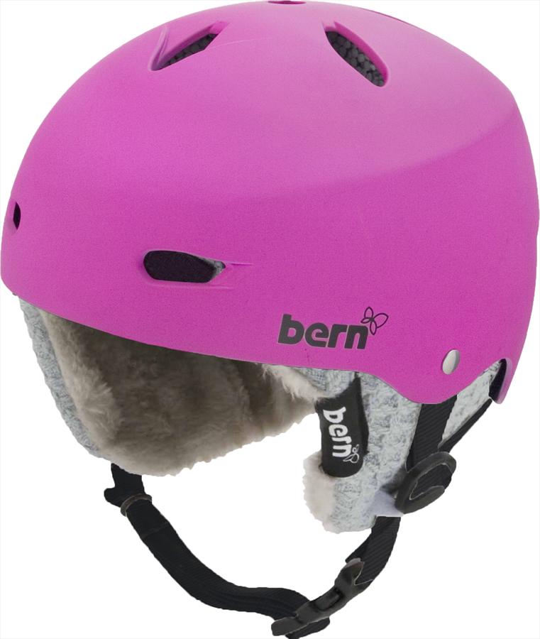 Bern Brighton Hard Hat Women's Snowboard Helmet, XS, Magenta/Grey