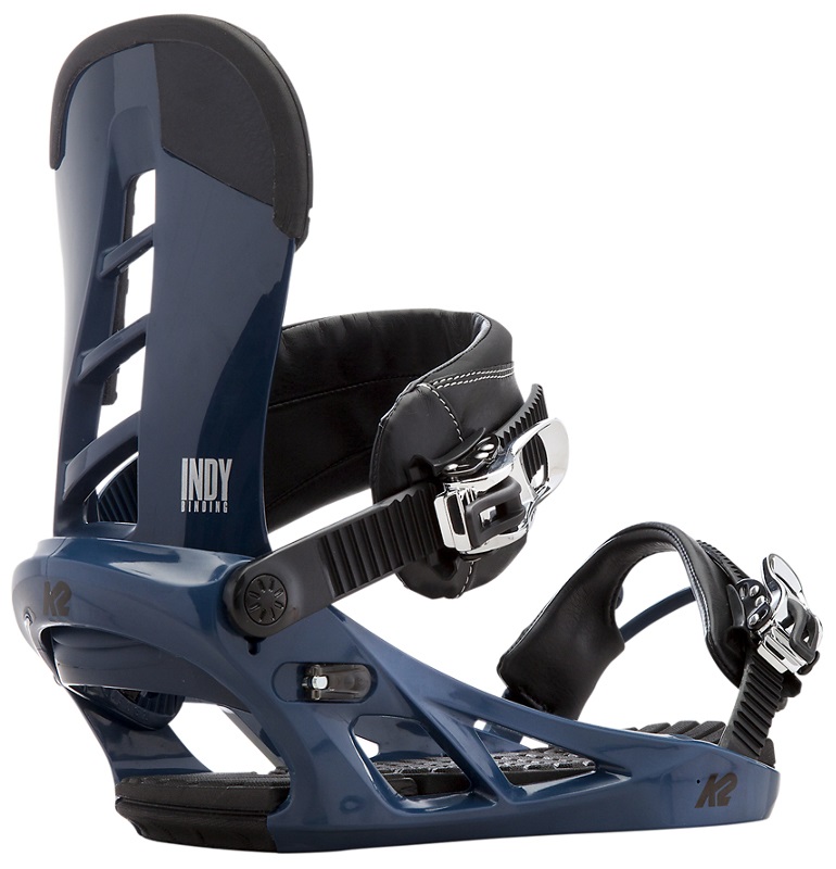 K2 Indy Snowboard Bindings, L, Blue, 2017