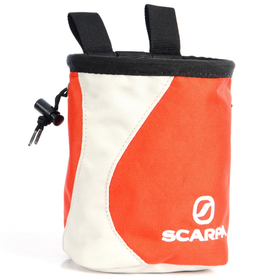 Scarpa Chalk Bag Rock Climbing Chalk Bag, Orange/Canvas