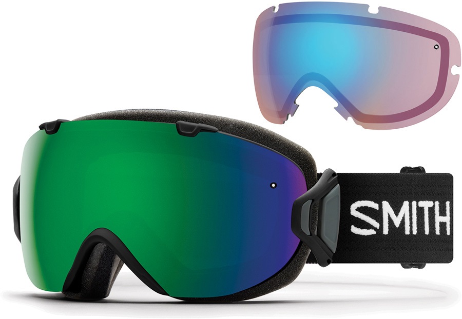 Smith I/OS CP Sun Green Women's Snowboard/Ski Goggles, S/M Black