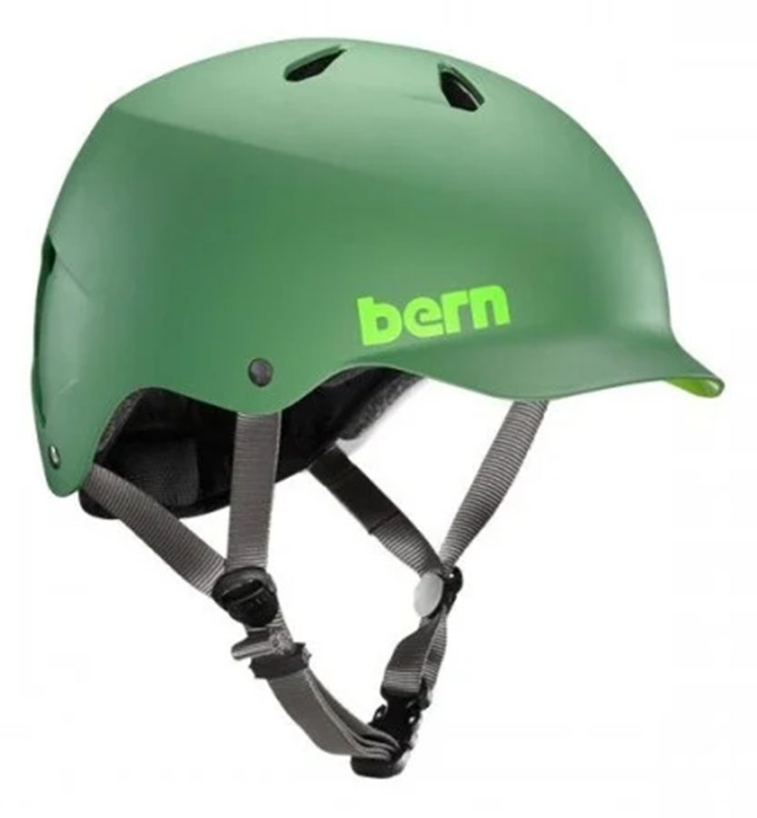 Bern Watts H2O Watersports Wakeboard Helmet, S Leaf Green