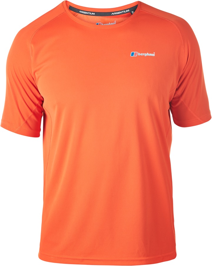 Berghaus Men's Tech Tee SS Technical T-Shirt, L, Koi Orange