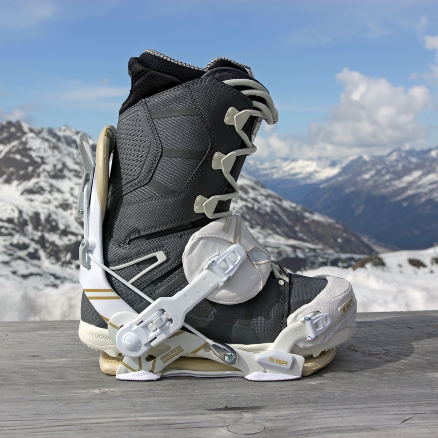 SP Core Fastec Snowboard Bindings, M, Black/Orange, 2015