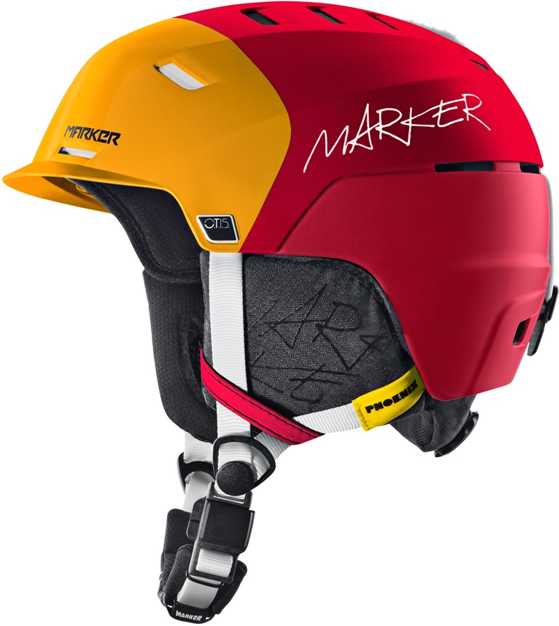 Marker Phoenix Ski/Snowboard Helmet, M, Orange/Red