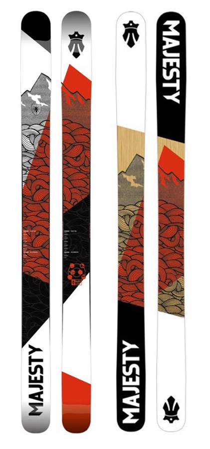 Majesty Superior Skis, 178cm, Black/Red/White, Ski Only, 2015