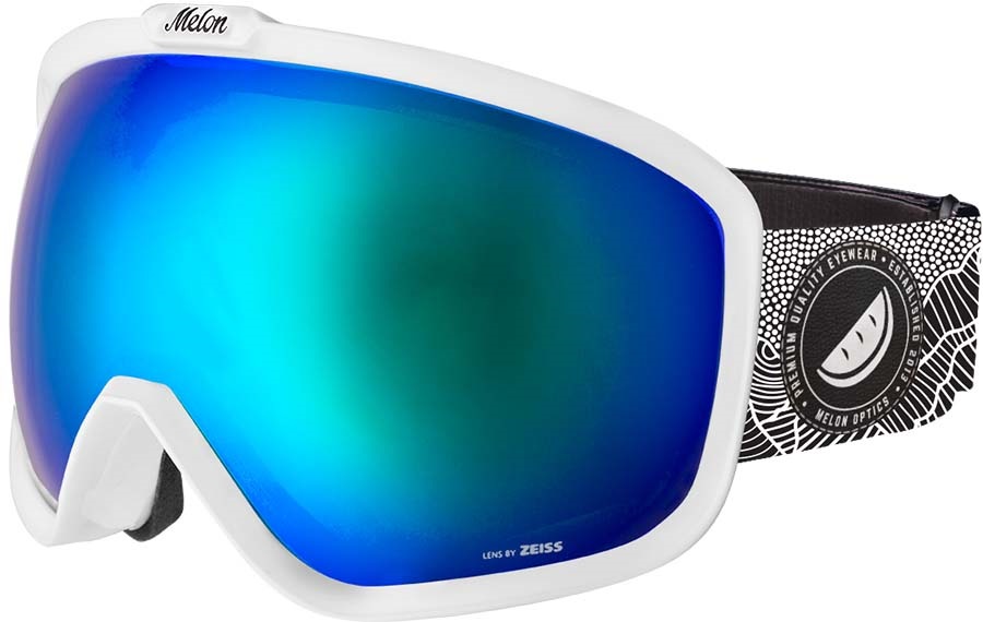 Melon Jackson Blue Chrome Sonar Snowboard/Ski Goggle, M/L White