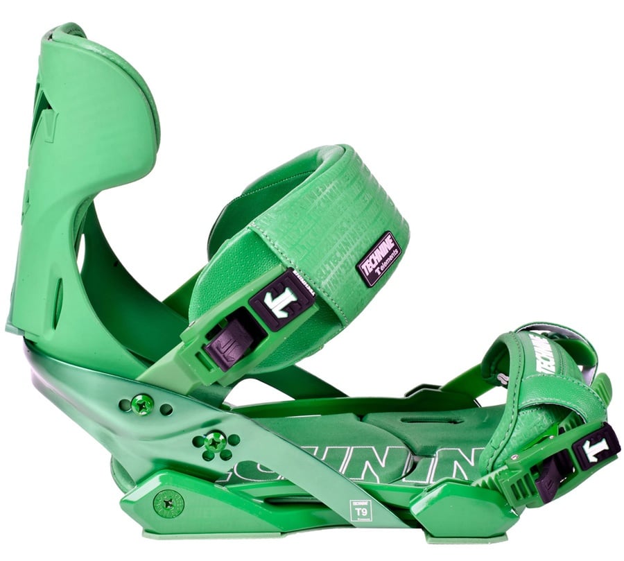 Technine ELEMENTS Snowboard Bindings, M, Green, 2013