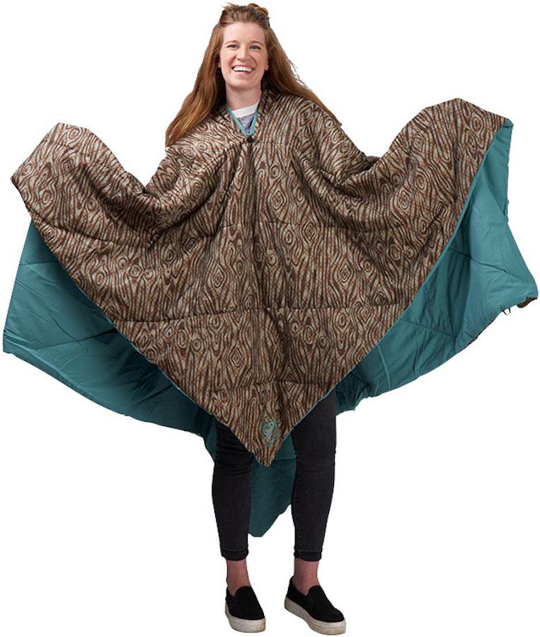 Kelty Hoodligan Blanket Hooded Thermal Camping Poncho, Trellis