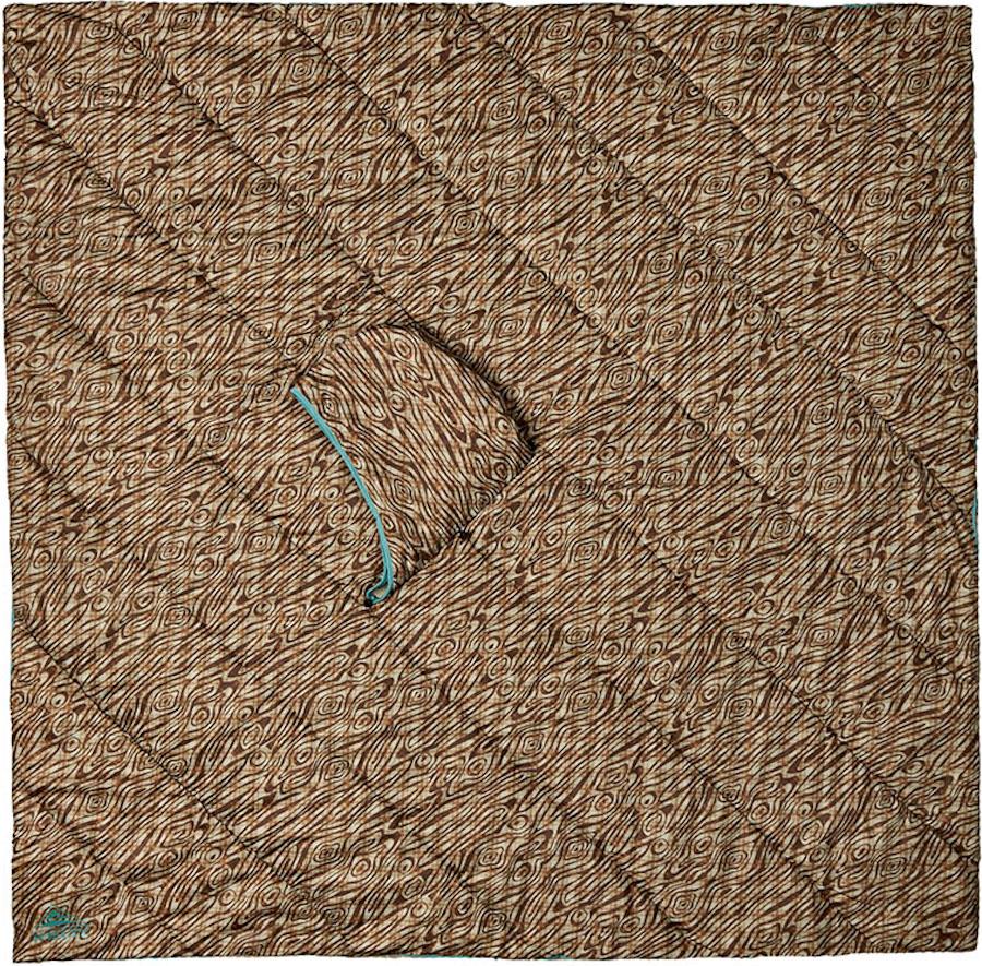 Kelty Hoodligan Blanket Hooded Thermal Camping Poncho, Trellis