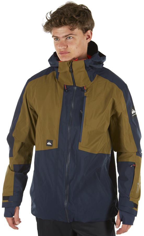 Quiksilver Forever 2l Gore-Tex Ski/Snowboard Jacket, S Military