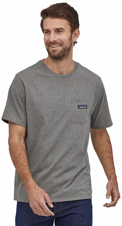 Patagonia P-6 Label Pocket Responsibili-Tee Men's T-Shirt, XL Heather