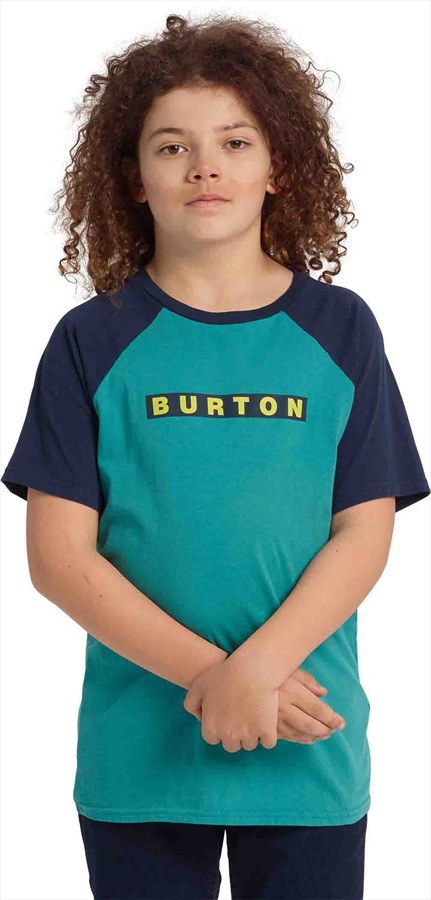 Burton Kid's Vault Short Sleeve T Shirt, Green/Blue/Slate