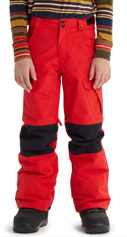Burton Boys Exile Cargo Snowboard Ski Pants, XL Flame Scarlet