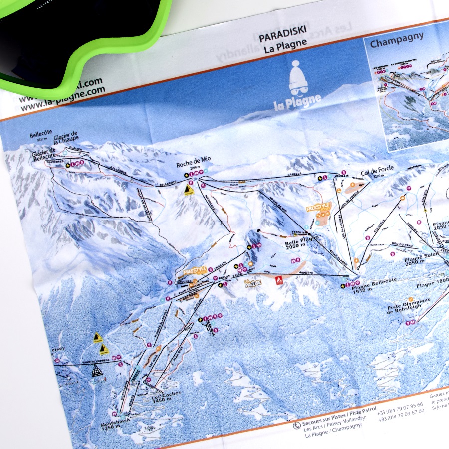 Wipeout Goggle Wipes Paradiski Piste Map