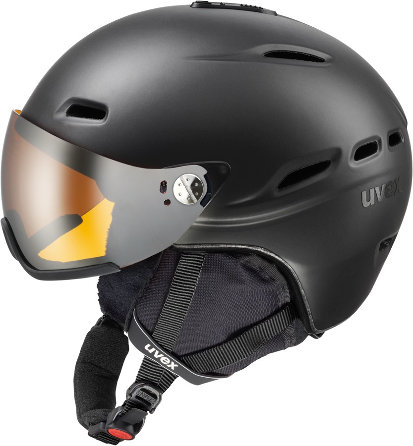 UVEX Hlmt 200 Ski/Snowboard Visor Helmet, M, Matte Black