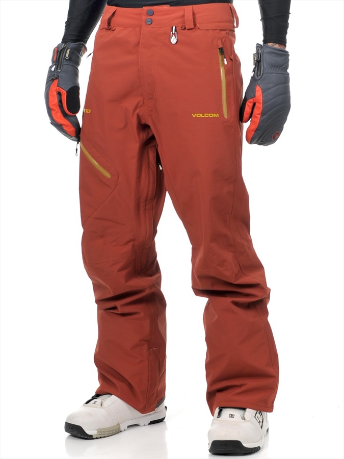 L Ski & Snowboard GoreTex Pants, L, Rust
