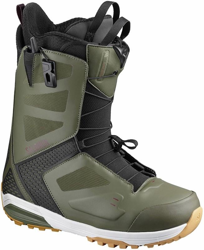 Salomon Dialogue Wide JP Mens Snowboard Boots, UK 9 Olv/Fig/Black 2020