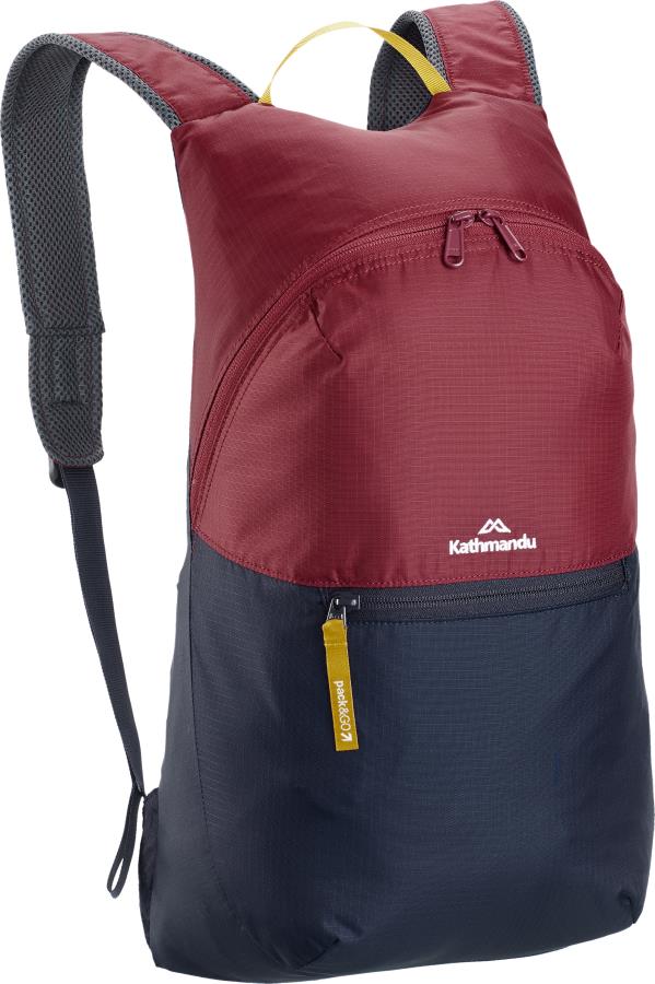 Kathmandu Pocket Pack V4 Packable Daypack Backpack 15L Navy/Burgundy