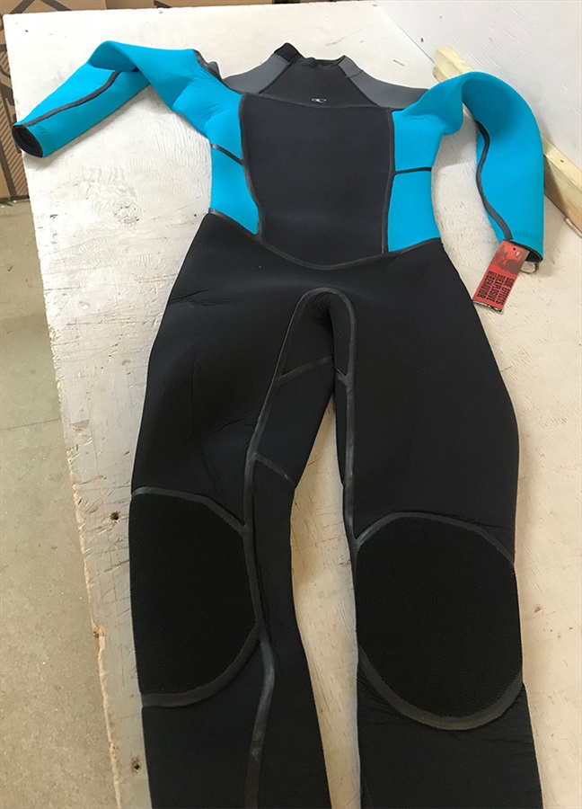 O'Neill Wetsuits Psycho One 5/4 Women's BZ Wetsuit, Size 6 Black Blue