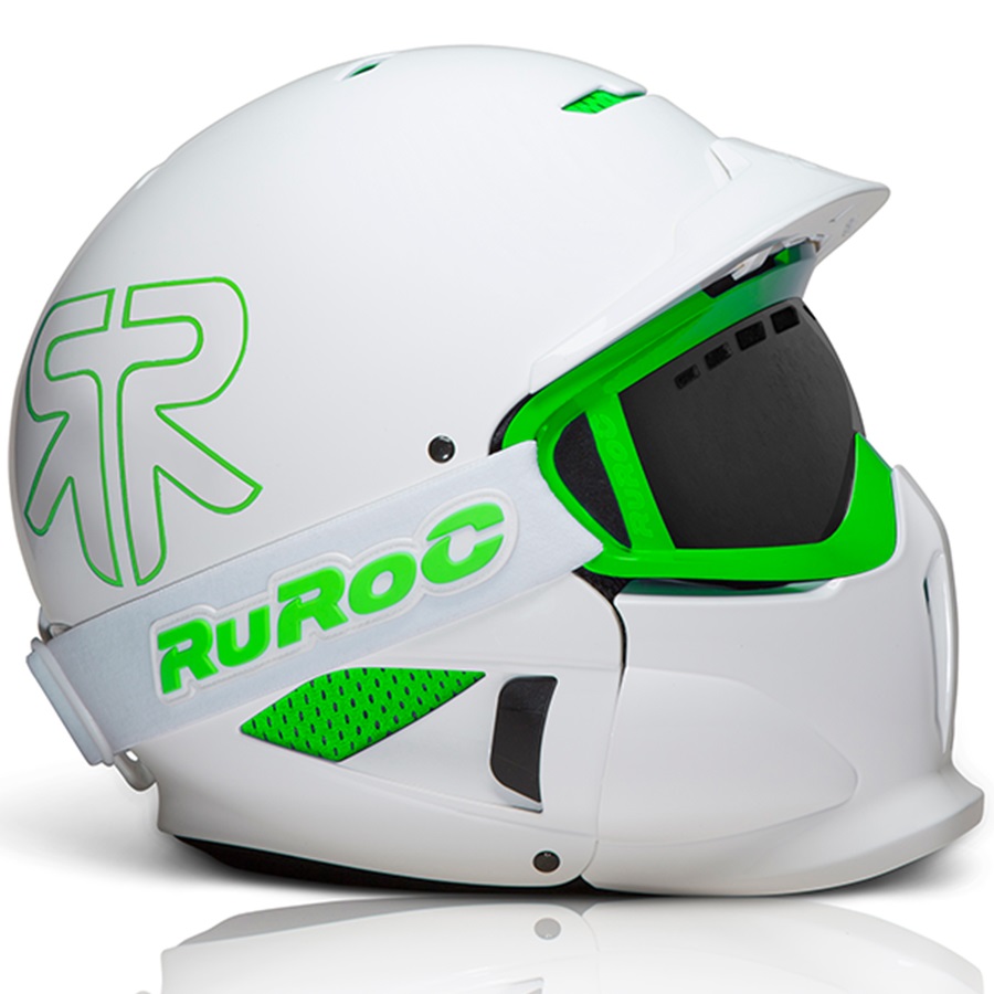 Ruroc RG1X Full Face Snowboard/Ski Helmet, M/L White Viper