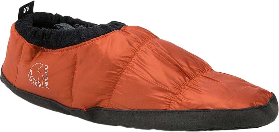 Nordisk Mos Down Shoes Insulated Camping Slippers, UK 6-8 Orange
