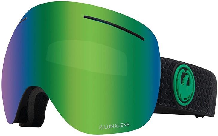 Dragon X1 LumaLens Green Ion Snowboard/Ski Goggles, L Split