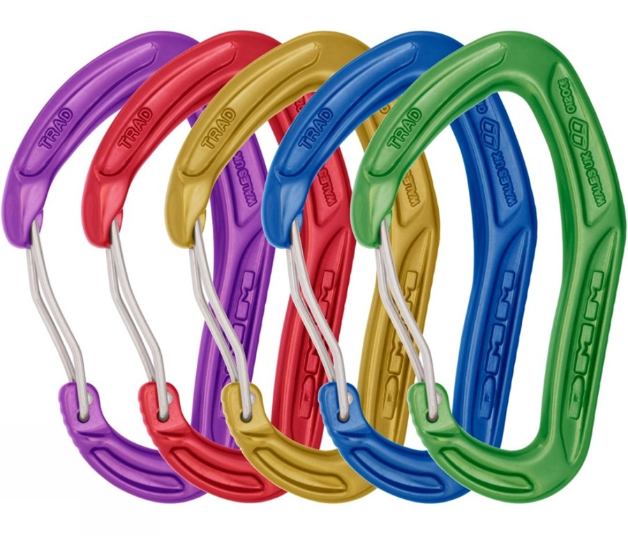 DMM Alpha Trad 5 Pack Wire Gate Carabiner Set, 5 Pack, Multicolour