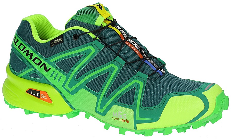 Gennemvæd Dæmon Taktil sans Salomon Speedcross 3 GTX Men's Trail Running Shoe, UK 12, Green