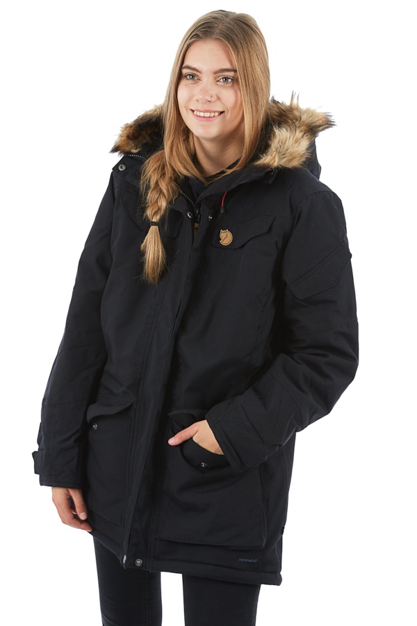 Fjallraven Nuuk Women's Waterproof Parka Jacket, L Black