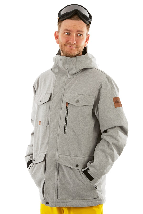 Quiksilver Raft Ski/Snowboard Jacket, XS Light Grey Heather