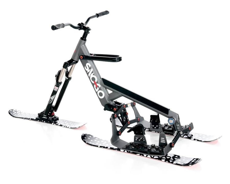 SnoGo Ski Bike Downhill Snow Bike / Skibob, One Size Fits All Grey