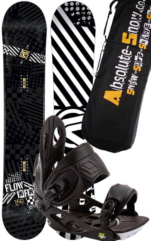 Flow Mens 162 Snowboard, Ftwo Strap Bindings Package
