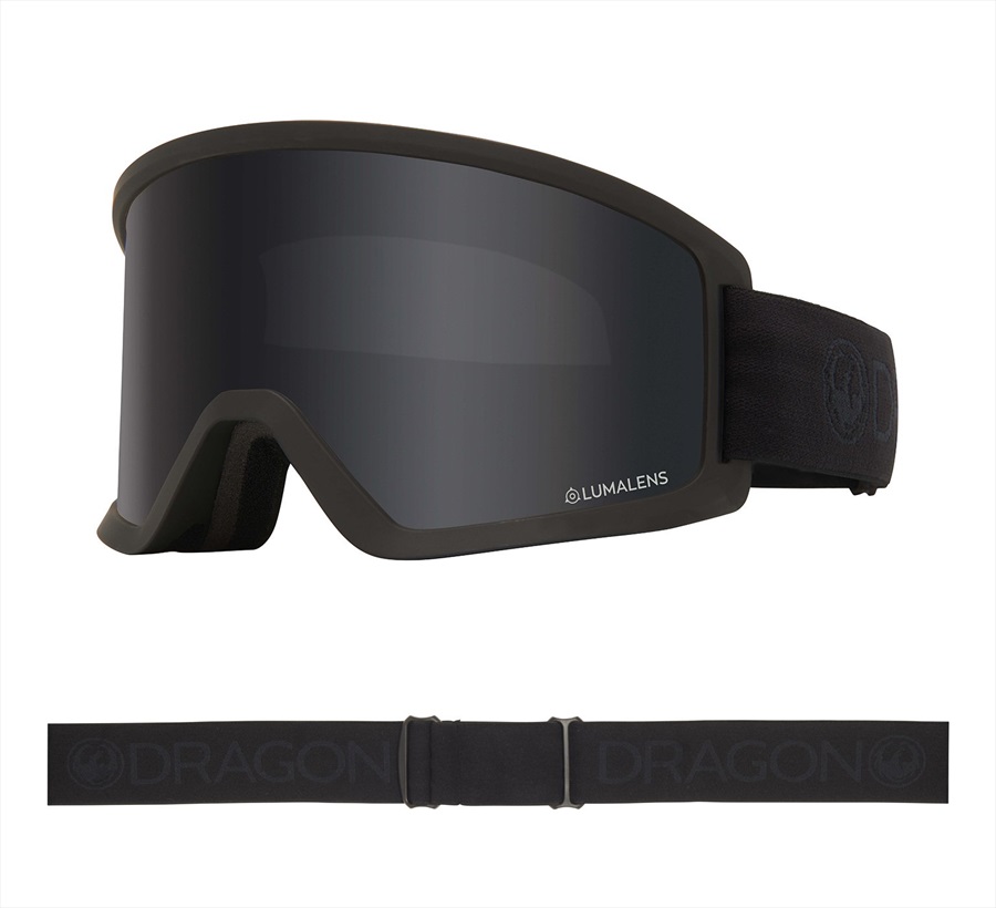 Dragon DX3 OTG LumaLens Dark Smoke Snowboard/Ski Goggles, M Blackout