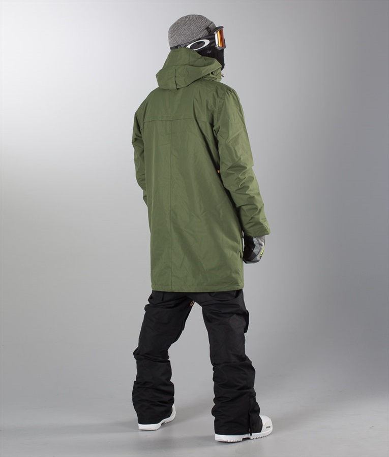 olive green snowboard jacket