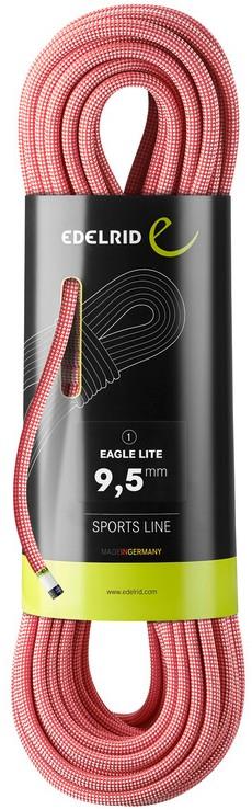 Edelrid Eagle Lite Rock Climbing Rope, 9.5mm x 60m Red