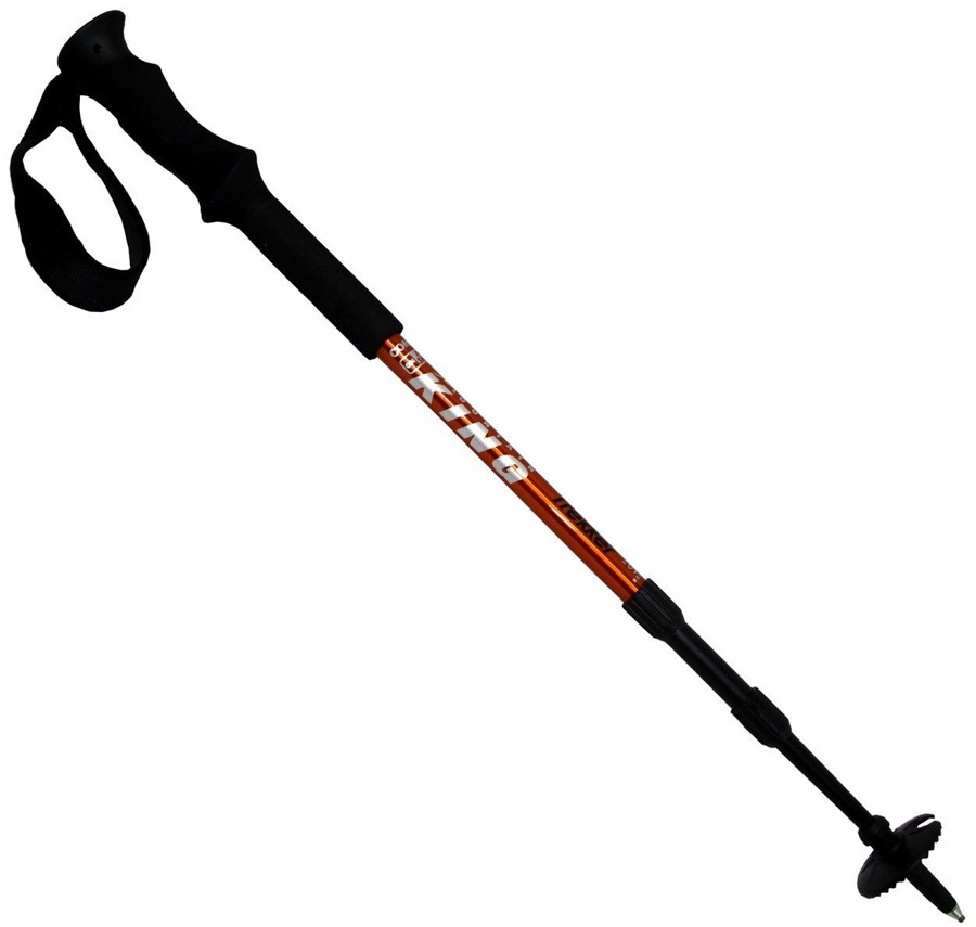 Mountain King Super Trekker Adjustable Trail / Hiking Pole, Orange