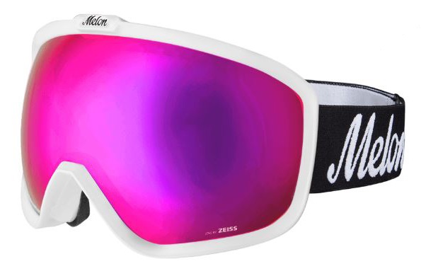 Melon Jackson Pink Chrome Snowboard/Ski Goggle, M/L White