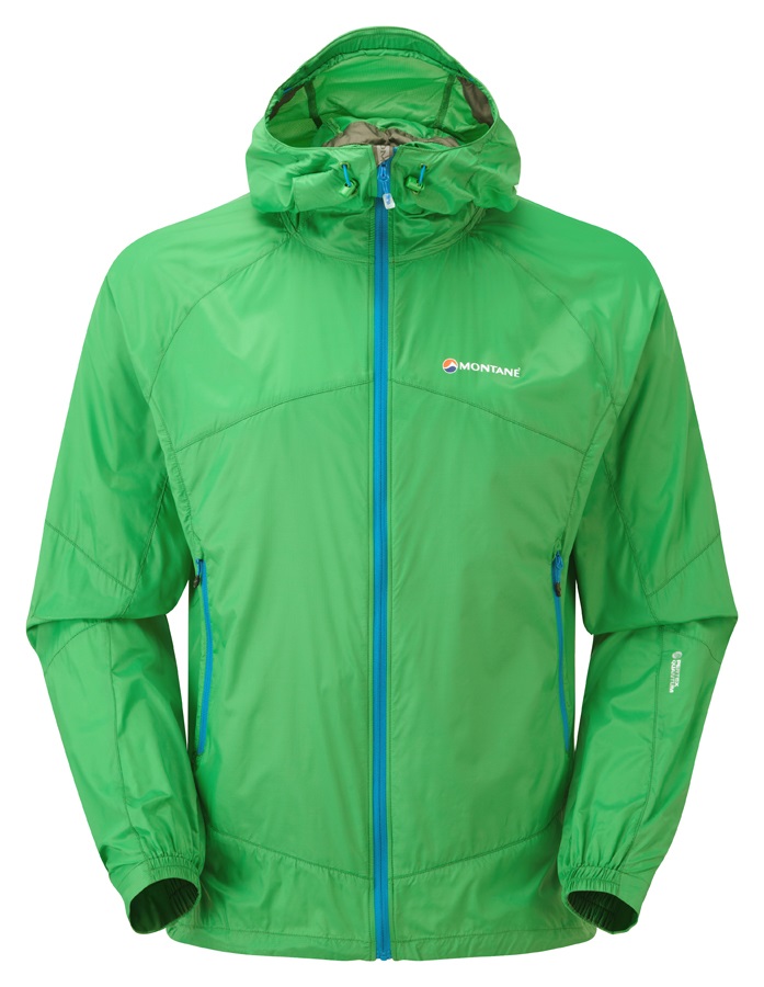 Montane Lite-Speed Windproof Mountain Hooded Shell Jacket L Green