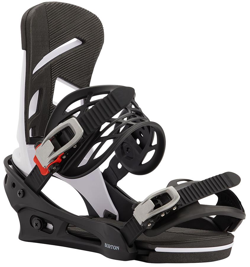 Burton Mission Re:Flex Snowboard Bindings, Medium White/Black 2021