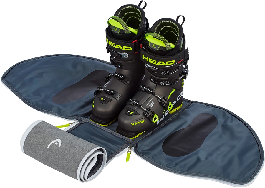 Head Ski/Snowboard Boot Bag, 30L Black/grey/yellow