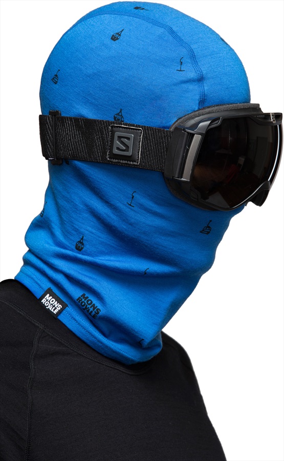 Mons Royale B3 Youth Balaclava Merino Balaclava One Size Blue