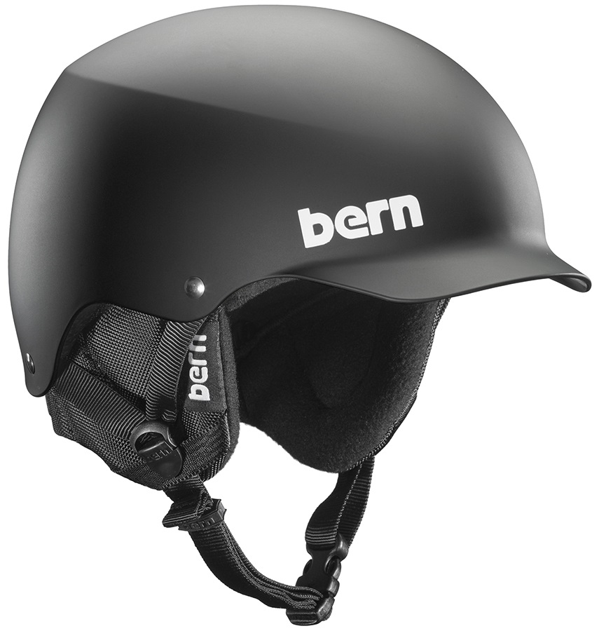 Bern Baker Hard Hat Winter Ski/Snowboard Helmet, XL, Matte Black