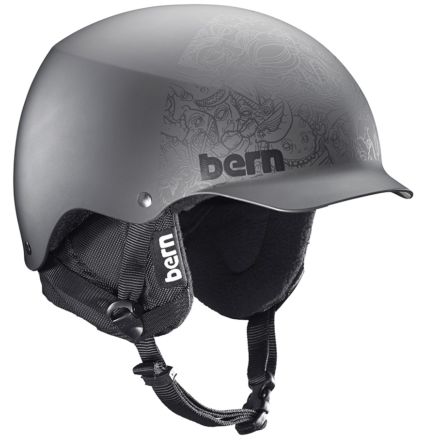 Bern Baker Hard Hat Winter Ski/Snowboard Helmet, XL, Black Sorcery
