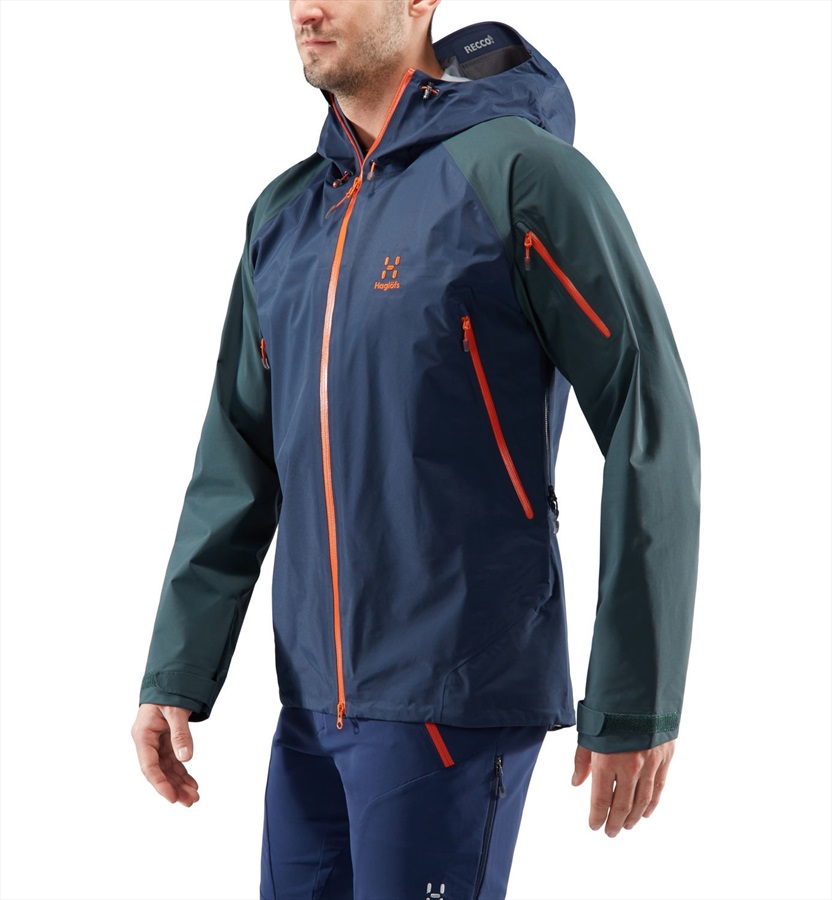 Haglofs Roc Spirit Waterproof Gore-Tex® Jacket, XL Tarn Blue/Mineral