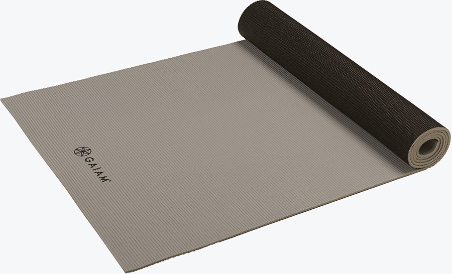 Gaiam Premium 2Colour Yoga/Pilates Mat, 6mm Granite Storm