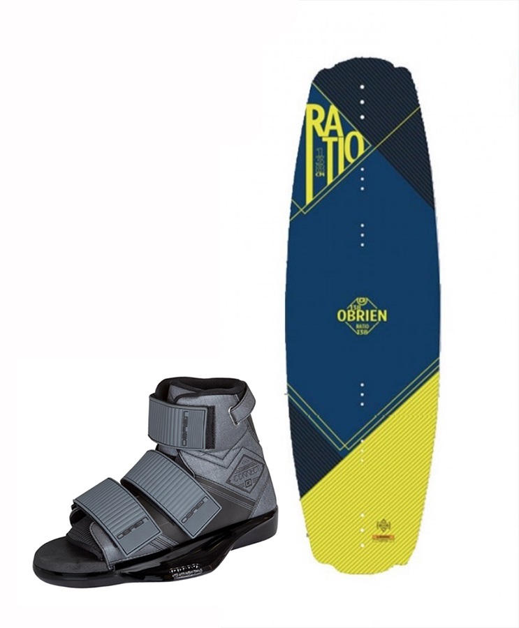 O'Brien Ratio Connect Wakeboard Package, 138 37 Blue Yel. 2019